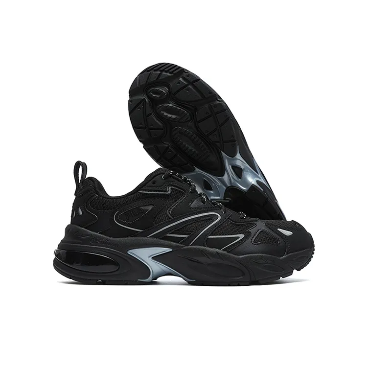 FILA Hertitage Low Top Black Women's-4