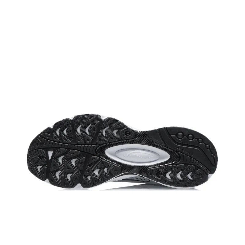 LiNing V8 Cushioning Support Low Top Running Shoes Women's Black White-4