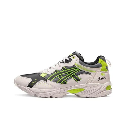 Asics Gel-100 Running Shoes Unisex Low-Top Black/White/Green