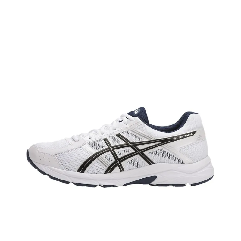 Asics Gel-Contend 4 Wear-resistant Non-slip And Breathable Low-Top Running Shoes Men's Black White-0