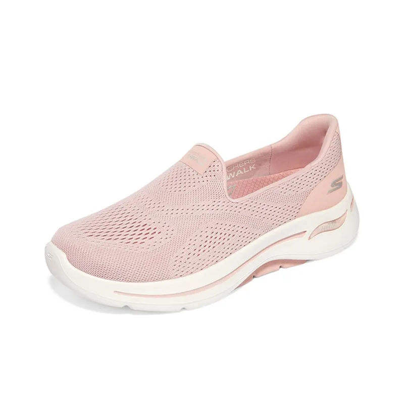 Skechers Go Walk Arch Fit Slip On 'Pink White' Women's-2
