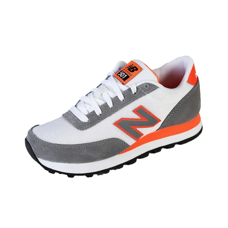 New Balance NB 501 Ballistic Low-Top Running Shoes Women's White Gray Orange-1