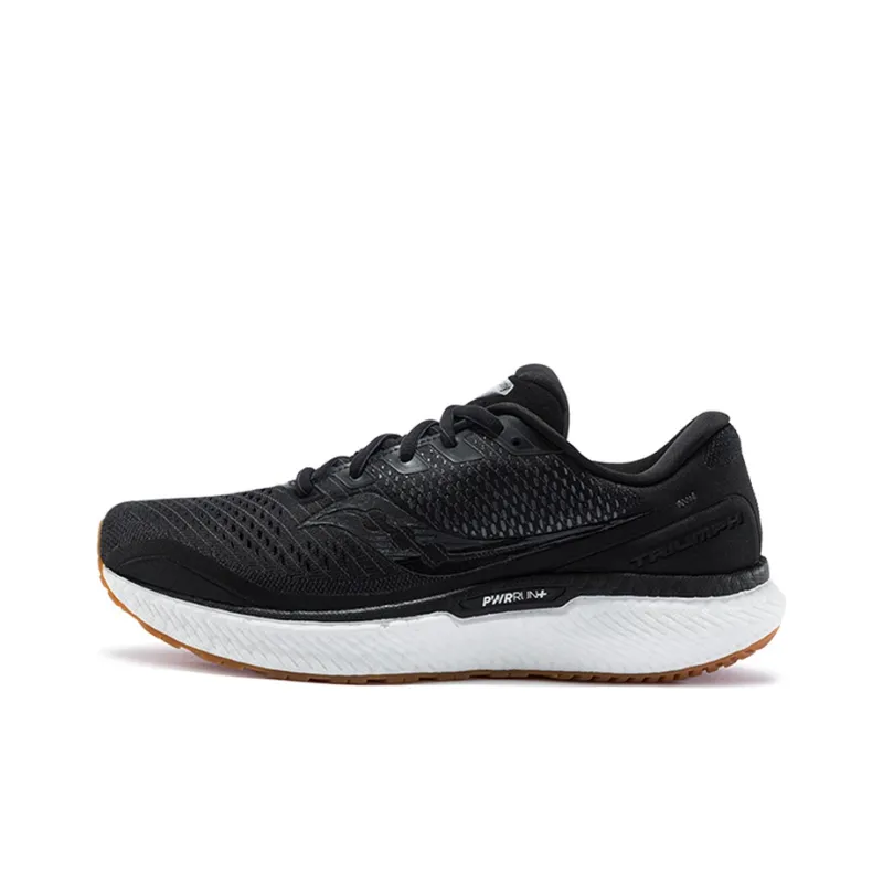 Saucony Triumph 18 Cushioning Anti Slip Wear Resistant Breathability Low Top Casual Running Shoes Women's Black-0