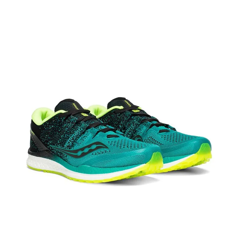 Saucony Freedom ISO2 Cushioned Anti-Slip And Wear-Resistant Lightweight Low-Top Running Shoes Men's Black Green-2
