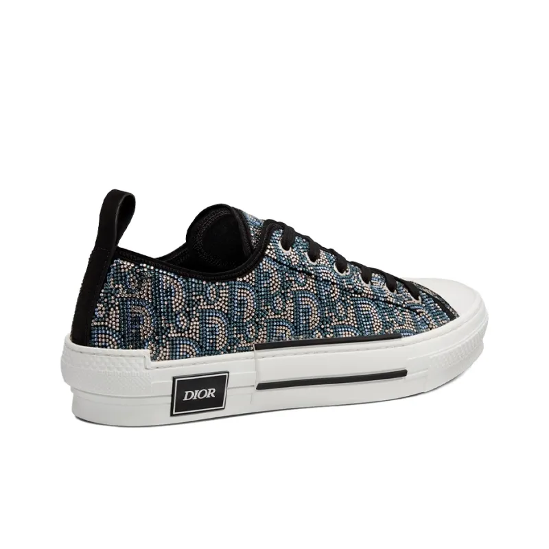 DIOR B23 Skateboard Shoes Men Low Top Blue, Beige-3