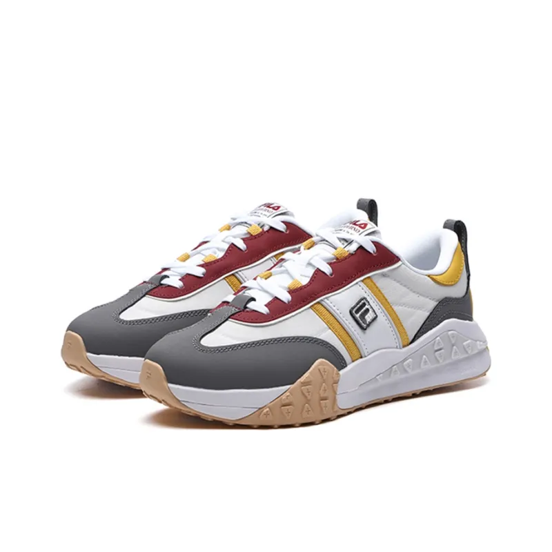FILA Brick Cushioning Anti Slip And Wear Resistant Low Top Casual Shoes Women's Gray-1