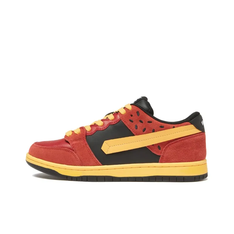 Vandy The Pink Burger Sneakers Stylish Skateboarding Shoes Men's Black Red-1