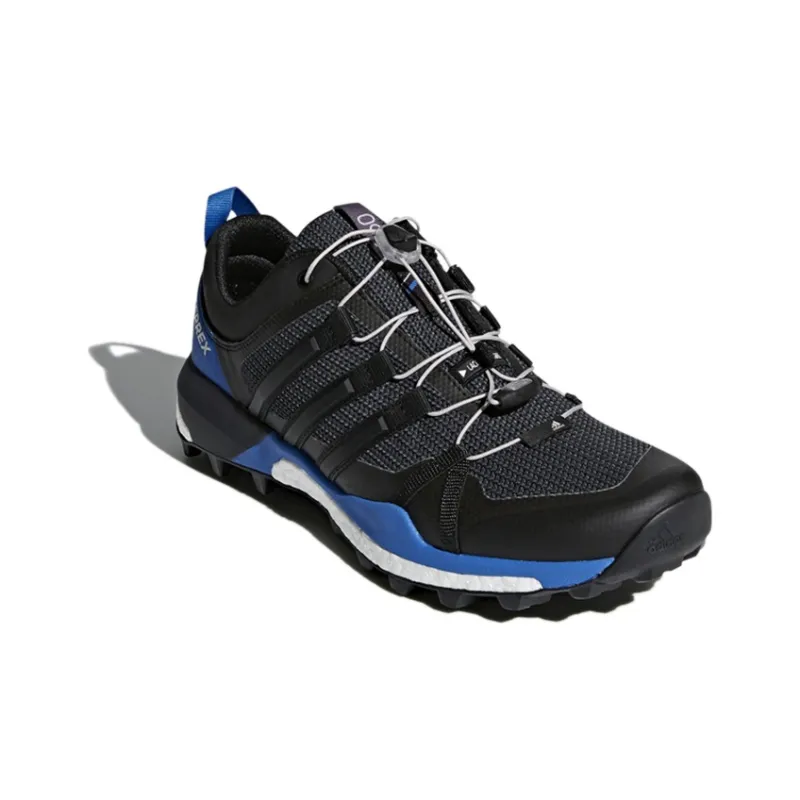 Adidas Terrex Skychaser Abrasion Resistant Low Top Hiking Shoes Men's Black Blue-2