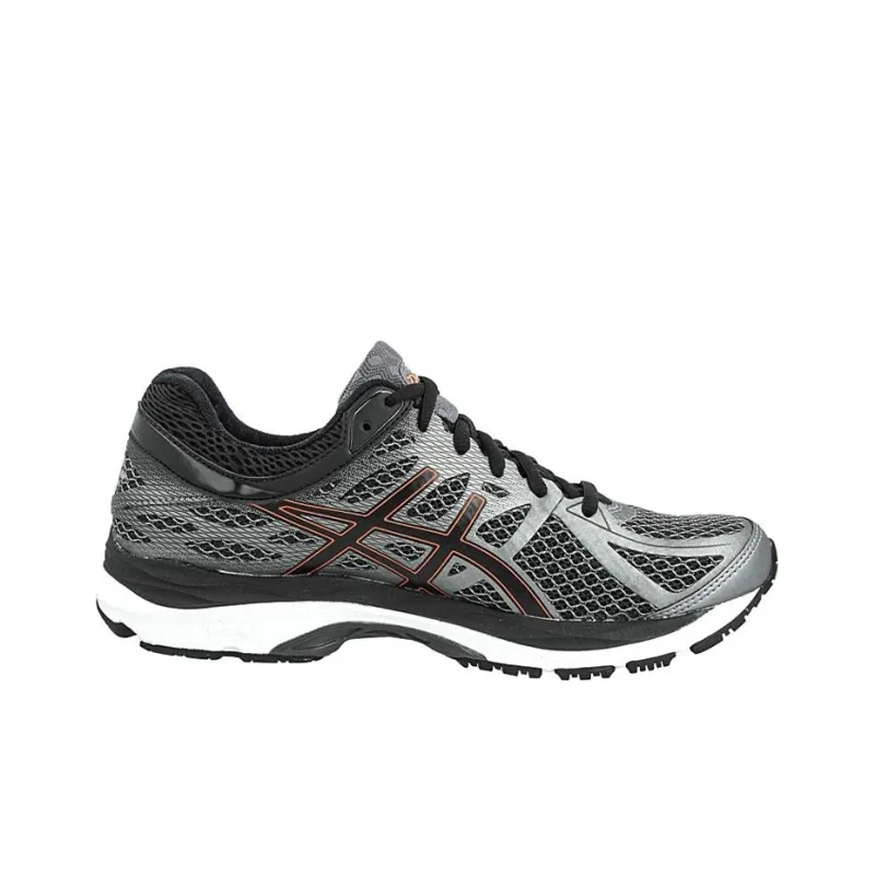 Asics Gel-Cumulus 17 Anti-Slip And Wear-Resistant Breathable Low-Top Running Shoes Men's Gray Orange-1