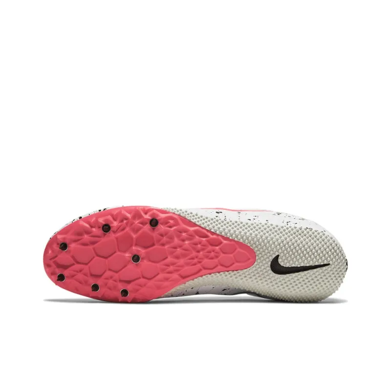 Nike Air Zoom Rival S 9 Spikes 'Paint Splatter White Crimson Jade'-5