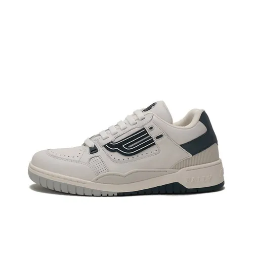 BALLY Skateboard Shoes Men Low-Top White Gray Blue