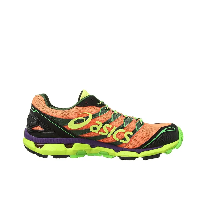 Asics Gel-Fuji Sensor 3 Gel-Fujisensor 3 Breathable Low-Top Running Shoes Men's Black Orange Green-1