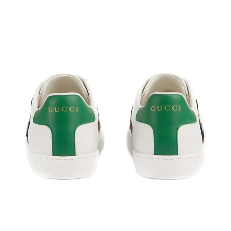 GUCCI ACE Low Top Skateboard Shoes Women's White-4