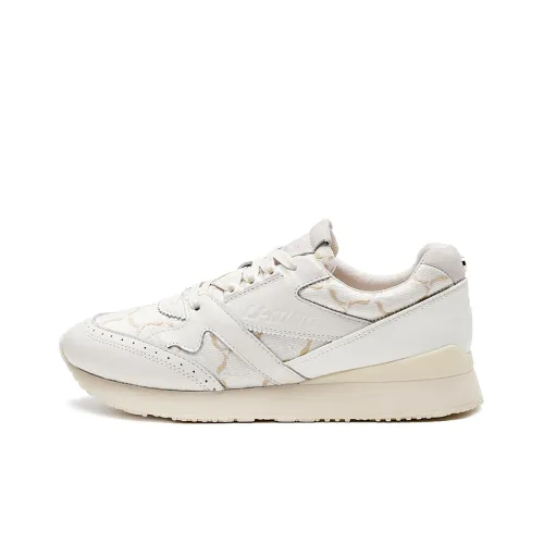 LI-NING 1990 Cushioning Anti-Slip And Wear-Resistant Low-Top Running Shoes Women's Light Antique Yellow