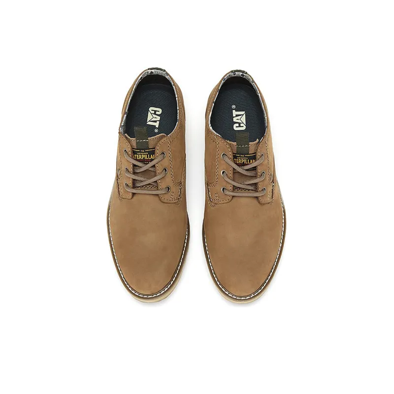 CAT Dress Shoes Men Low-Top Light Brown-2