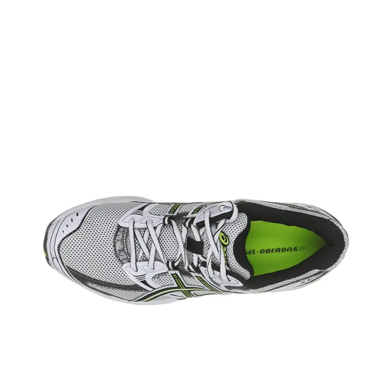 Asics Gel-Oberon 6 Low-Top Running Shoes Men's White Black Yellow-3