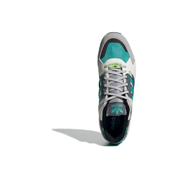 Adidas Originals ZX 10000 Wear-Resistant Slip-Resistant Low-Top Running Shoes Men's Gray Blue Patchwork-4