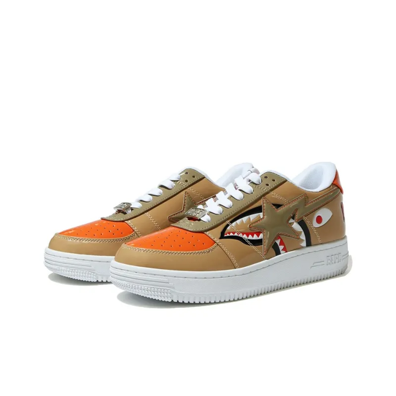 BAPE A BATHING APE Bape Sta Low Mad Shark Tan Orange-1
