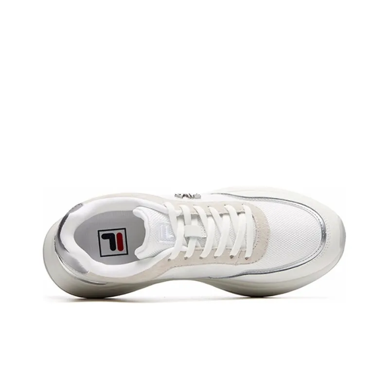 FILA Cushioned Slip Resistant Abrasion Resistant Breathable Low Top Running Shoes Women's Bright White-3