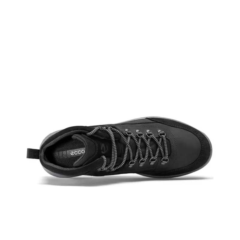 Ecco High Top Outdoor Casual Shoes Men's Black-3