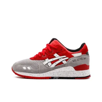 Asics Gel Lyte 3 Anti Slip And Wear Resistant Breathable Low Top Running Shoes Men's Red Gray Multicolor