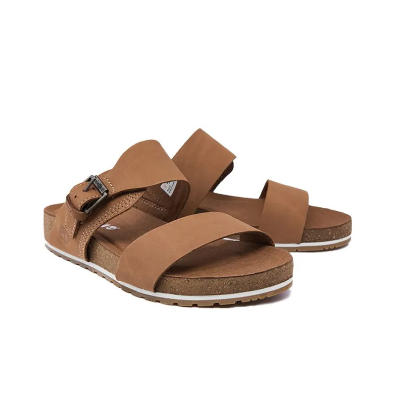 Timberland Malibu Waves Rubber Sole Slip-Resistant Slide Slippers Women's Brown-1
