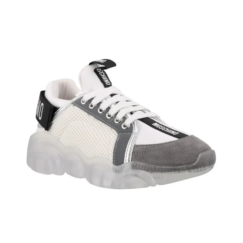 MOSCHINO Teddy Cushioning, Slip Resistant, Abrasion Resistant, Lightweight Low Top Sports Casual Shoes Women's Gray-1