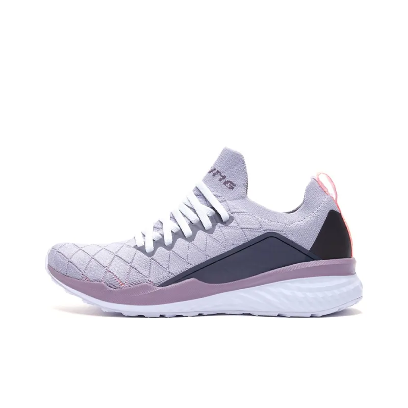 LiNing Cloud 5 V Shield Cushioned Anti-Slip And Wear-Resistant Lightweight Low-Top Running Shoes Women's Purple-0
