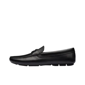 PRADA Leather Slip on Loafers