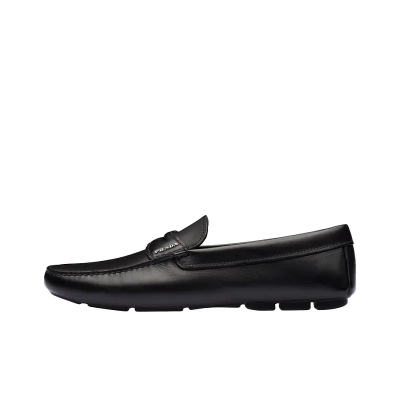 PRADA Leather Slip-on Loafers-0