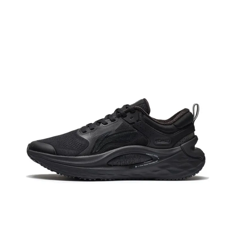 LiNing Furious Rider 6.0 Cushioning Anti Slip And Wear Resistant Support Reflective Low Top 䨻 Running Shoes Men's Black-0