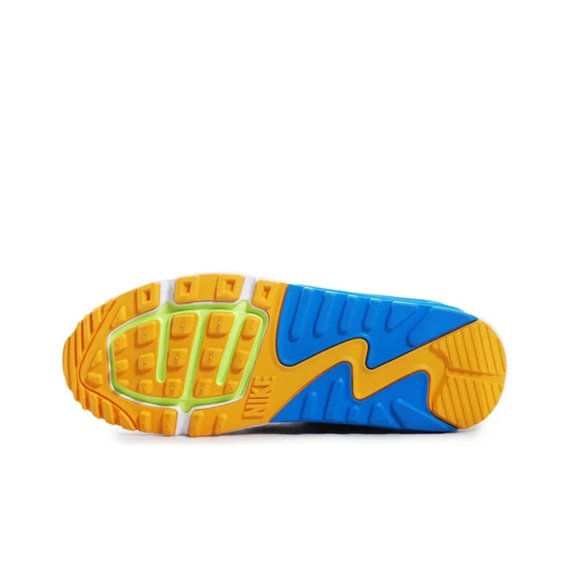 Nike Air Max Lunar Cushioning Abrasion Resistant Lightweight Low Top Casual Running Shoes Men's Gray Blue-3