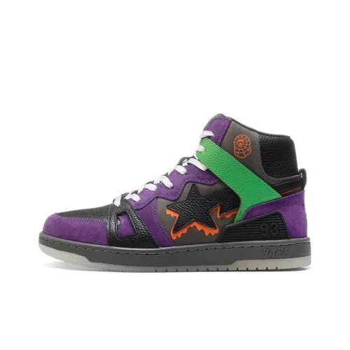 A BATHING APE Bape Skateboard Shoes Women's High-Top Purple