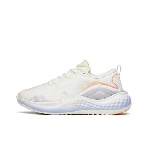 ANTA Running Shoes Women's Low-Top Ivory White/Goosefoot Yellow