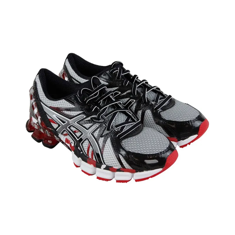 Asics Gel-Sendai 3 Gel-Sendai 3 Lightweight And Breathable Low-Top Running Shoes Men's Gray Red-1