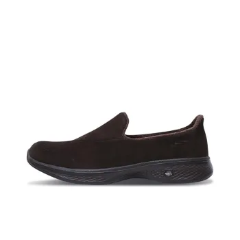 Skechers Go Walk 4 Interact Cushioning Anti-Slip And Wear-Resistant Low-Top Casual Shoes Women's Chocolate