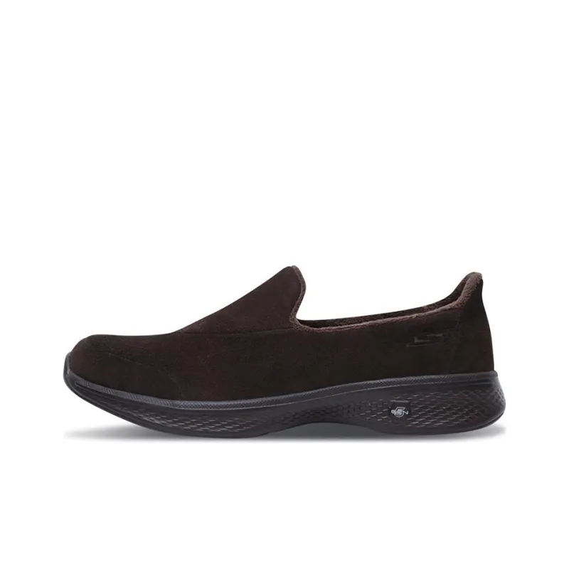 Skechers Go Walk 4 Interact Cushioning Anti-Slip And Wear-Resistant Low-Top Casual Shoes Women's Chocolate-0