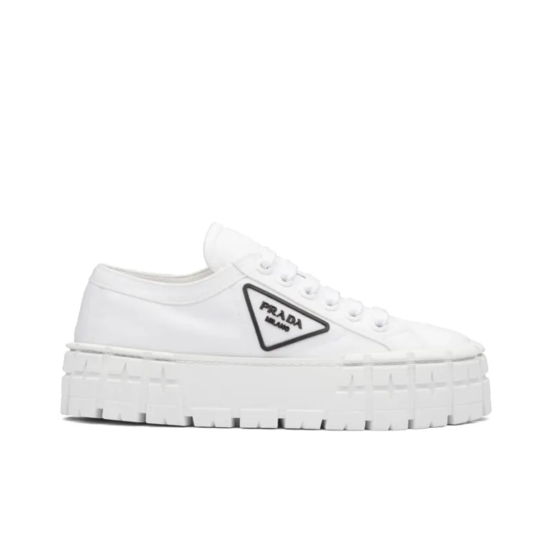 PRADA Double Wheel Re nylon Gabardine Sneakers 'White' Women's-1