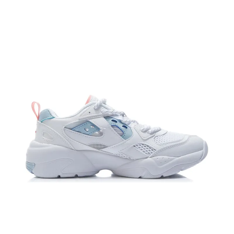 LiNing Joyful Travel Lightweight And Breathable Low Top Running Shoes Women's Light Blue White-1