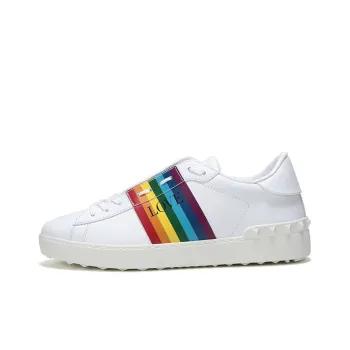 Valentino Open Low Top Stylish Skateboarding Shoes Men's Rainbow