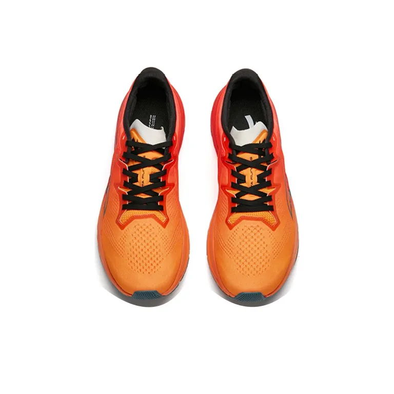 Anta Asphalt Road Fighter 1.0 Cushioned Slip-Resistant Abrasion-Resistant Low-Top Running Shoes Men's Yellow Red Black-3