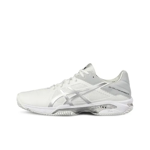 Asics SOLUTION SWIFT FF 2 Anti Slip Wear Resistant Low Top Tennis Shoes Mens White Green