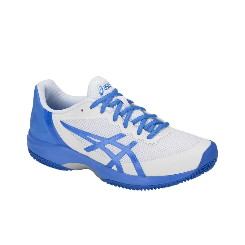 Asics Gel-Court Speed Clay Slip-Resistant Low-Top Running Shoes Women's White Blue-3