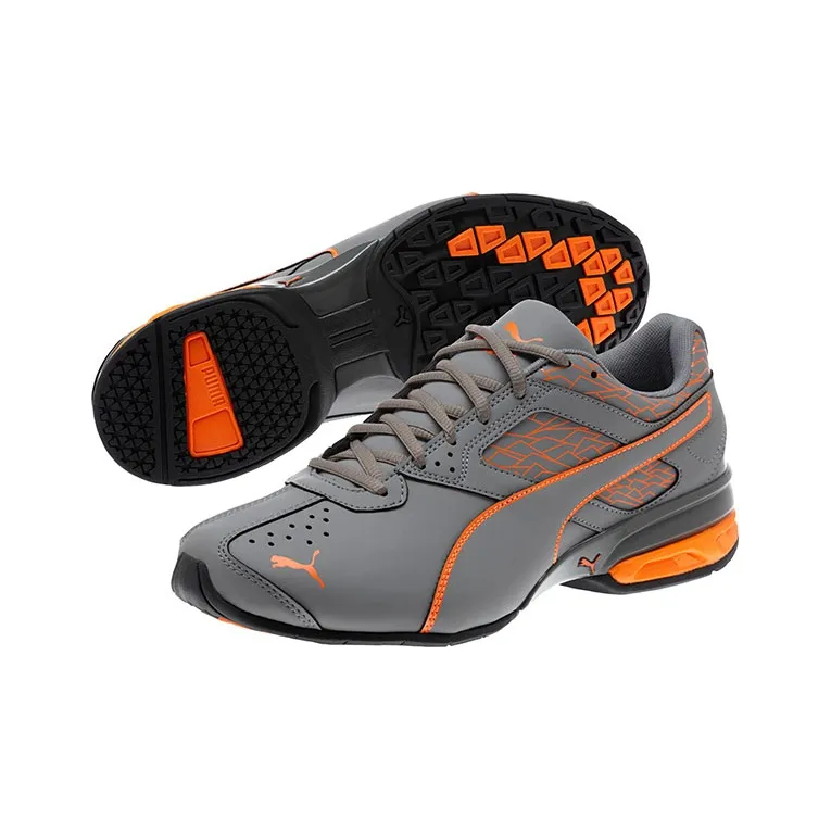 PUMA Tazon 6 Running Shoes Men Low-Top Gray/Orange-4