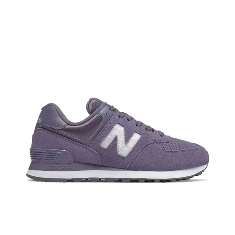 New Balance 574 For Grey/Purple Women's-1