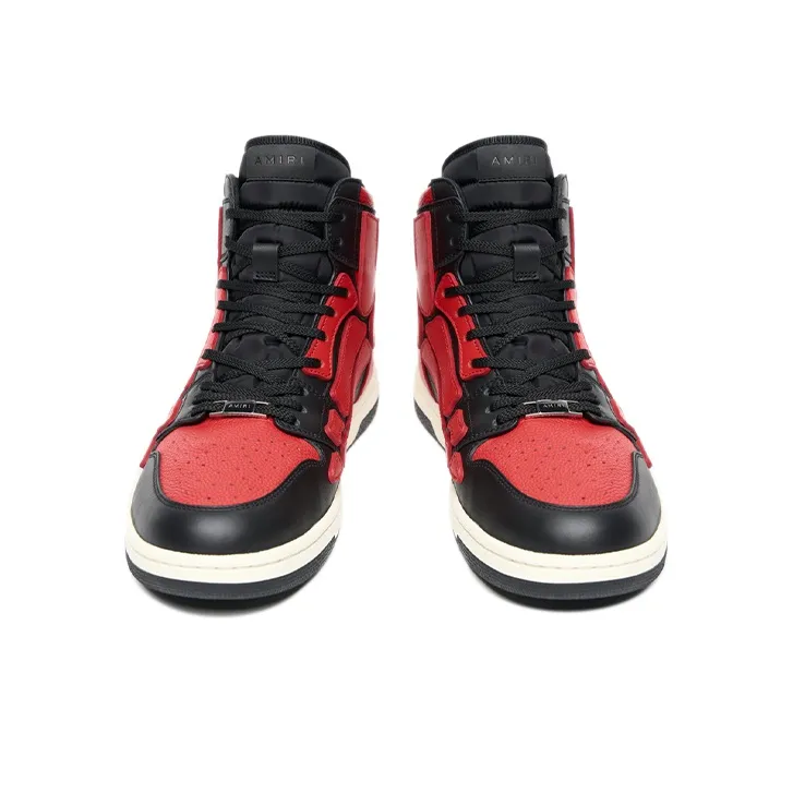 AMIRI Skel Top Hi Black Red White-2