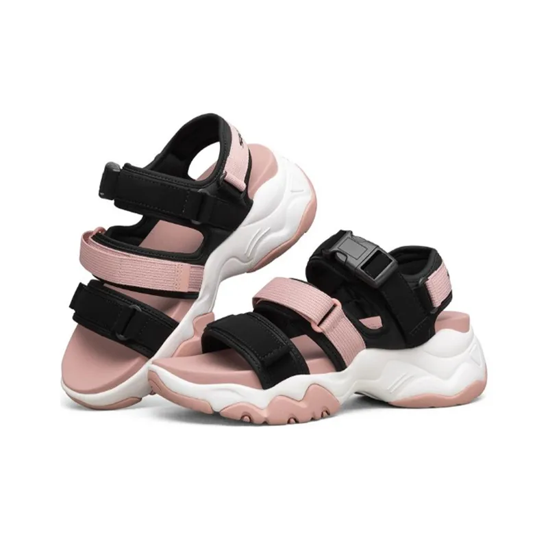 Skechers D'LITES Series Beach Sandals Women's Black/Pink-2