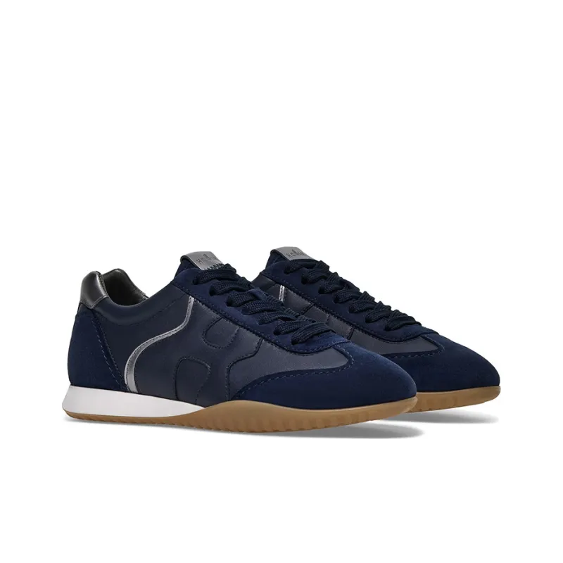 HOGAN Olympia z Cushioning, Slip Resistant, And Abrasion Resistant Low Top Sports Casual Shoes Women's Dark Blue-1