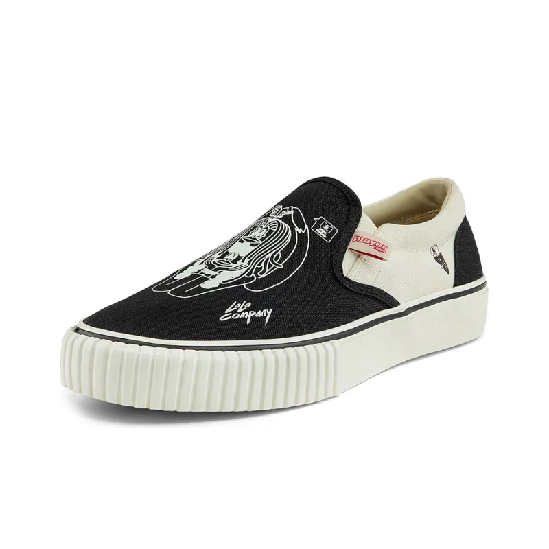 Kappa Player Artist Collaboration Wear resistant And Lightweight Low Top Canvas Shoes Unisex Black-1