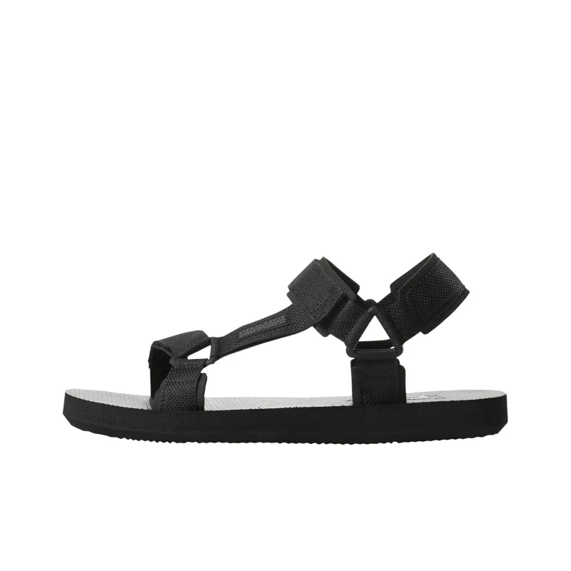 Reebok Expce Wear Resistant Non Slip Open Toe Flat Heel Sports Black Sandals-0